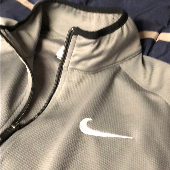 Nike gray and silver dri fit track jacket - Picture 2 of 5